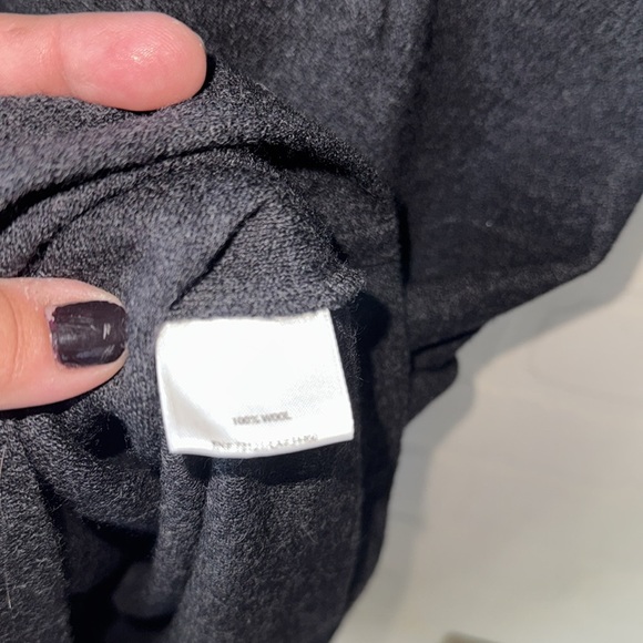 Eileen Fisher dress charcoal gray Black Midi wool sleeveless medium - Picture 3 of 3